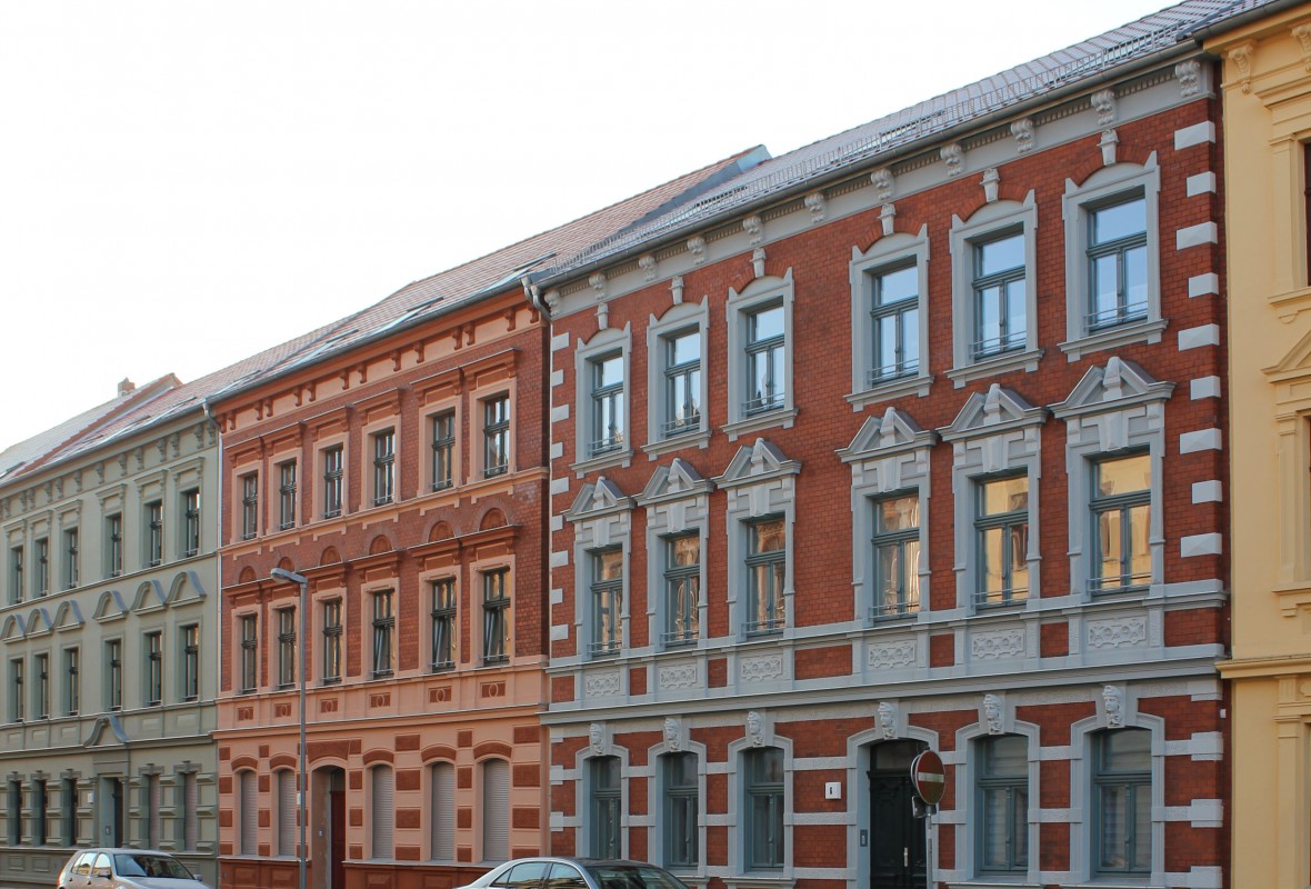 Ansicht - Sanierung Mehrfamilienhäuser in Wittenberge im Jahr 2016